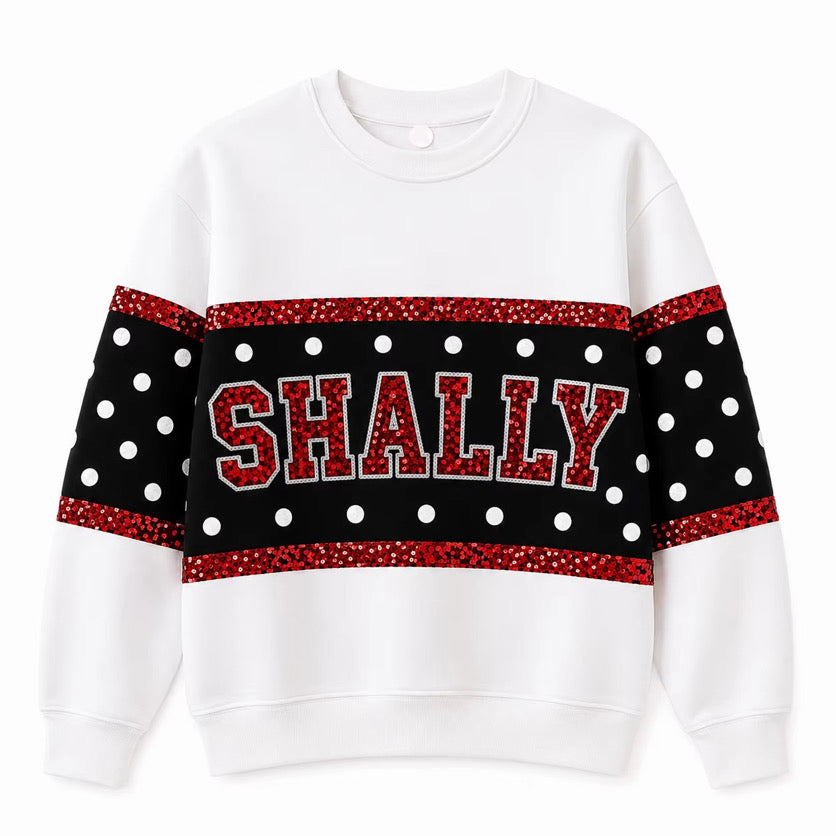 SHALLY - Custom sequin sweatshirt