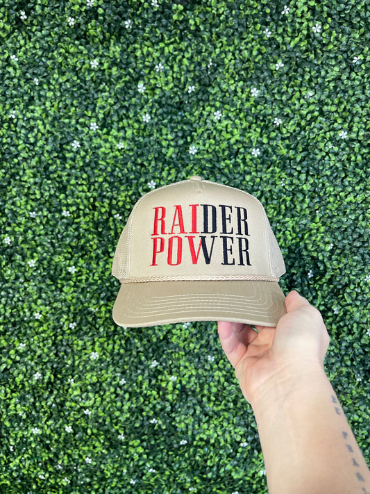 RAIDER POWER trucker hat