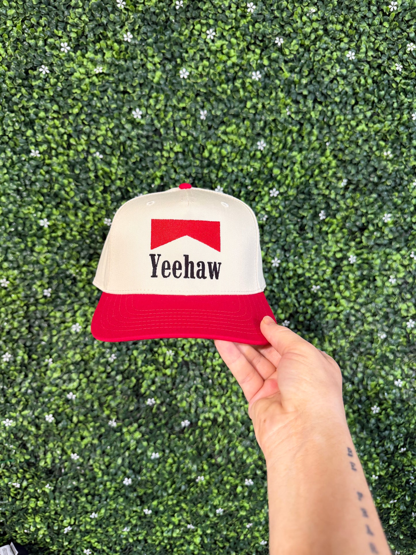 YEEHAW vintage cream hat
