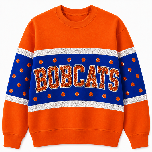 SA CENTRAL BOBCATS - Custom sequin sweatshirt