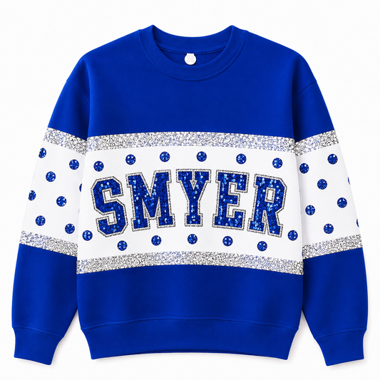 SMYER - Custom sequin sweatshirt