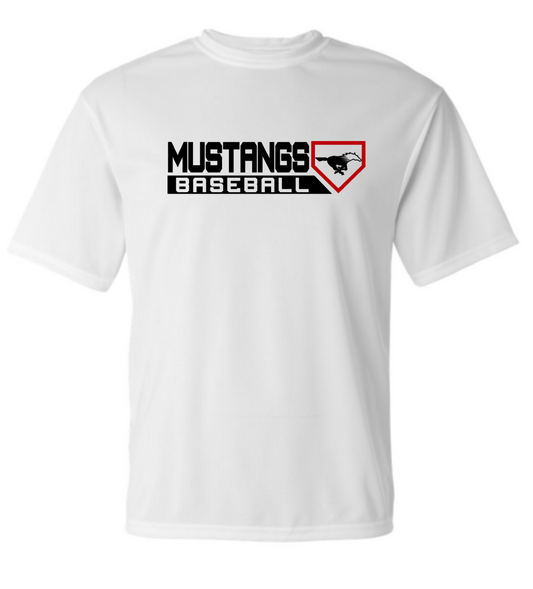 MUSTANGS BASEBALL - white dri fit only