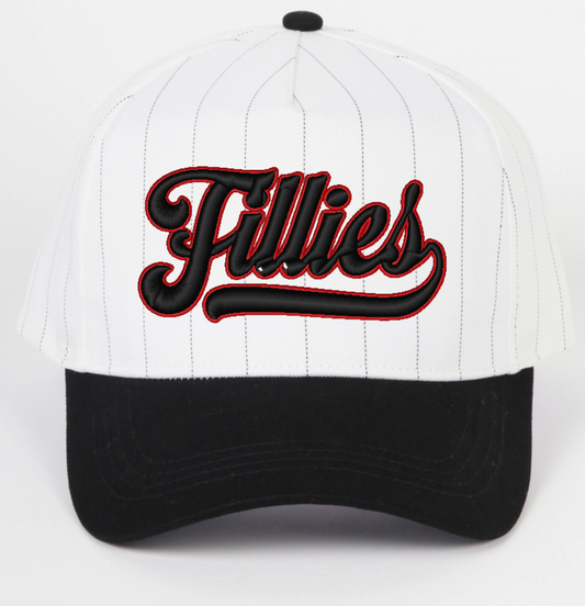 Fillies script - Pinstripe hat