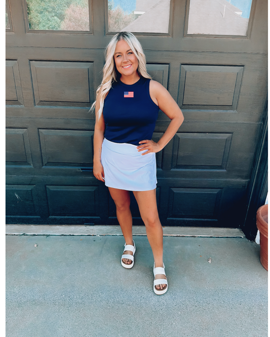 Simple USA Embroidered Tank